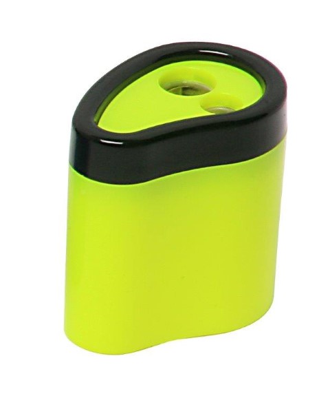 fluorescent 2 hole sharpener - yellow