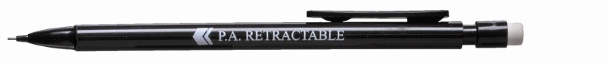 pa retractable pencil black