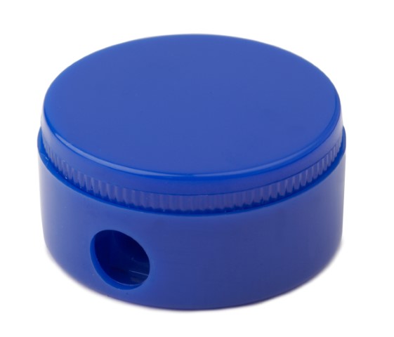 rounded blue sharpener